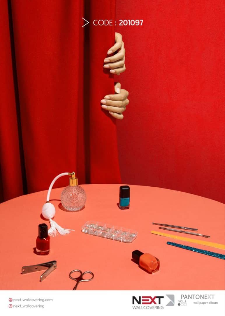 کاغذ دیواری قرمز جیگری