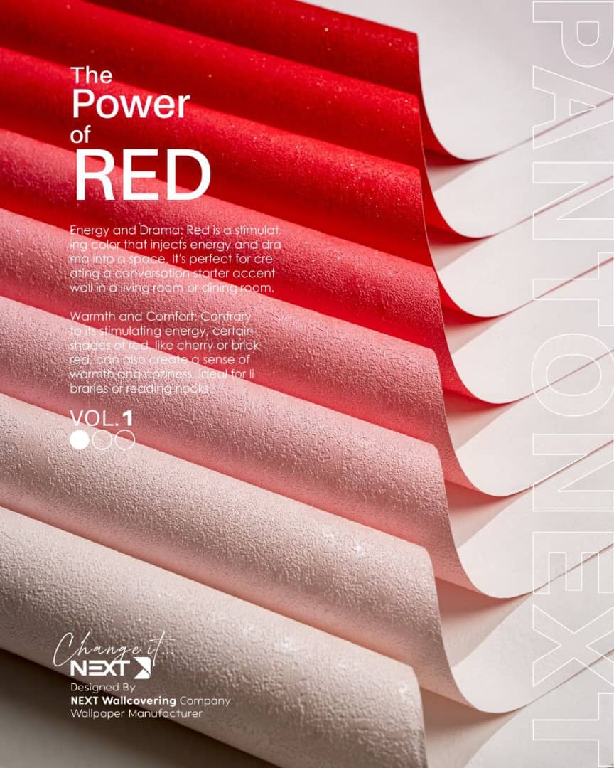 کاغذ دیواری قرمز جیگری